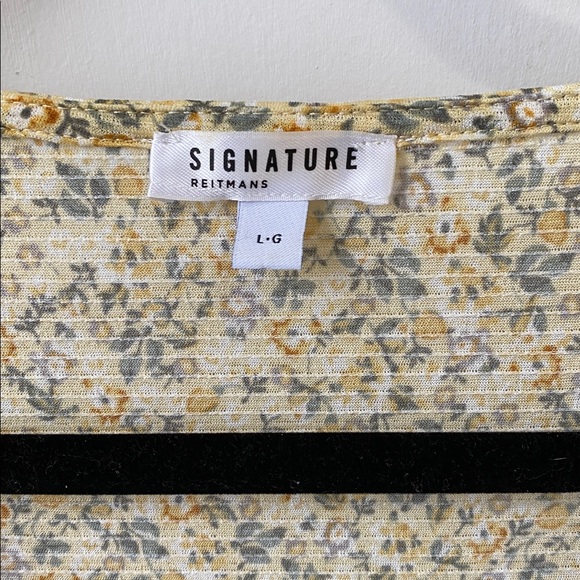 Yellow Floral Faux Wrap Midi Dress - Picture 4 of 7